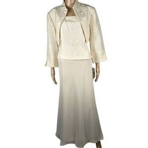 Jessica Howard Cream 2-Piece Dress Set Size 12